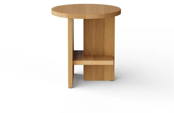 NINE Tee Sidebord Rund Egetræ